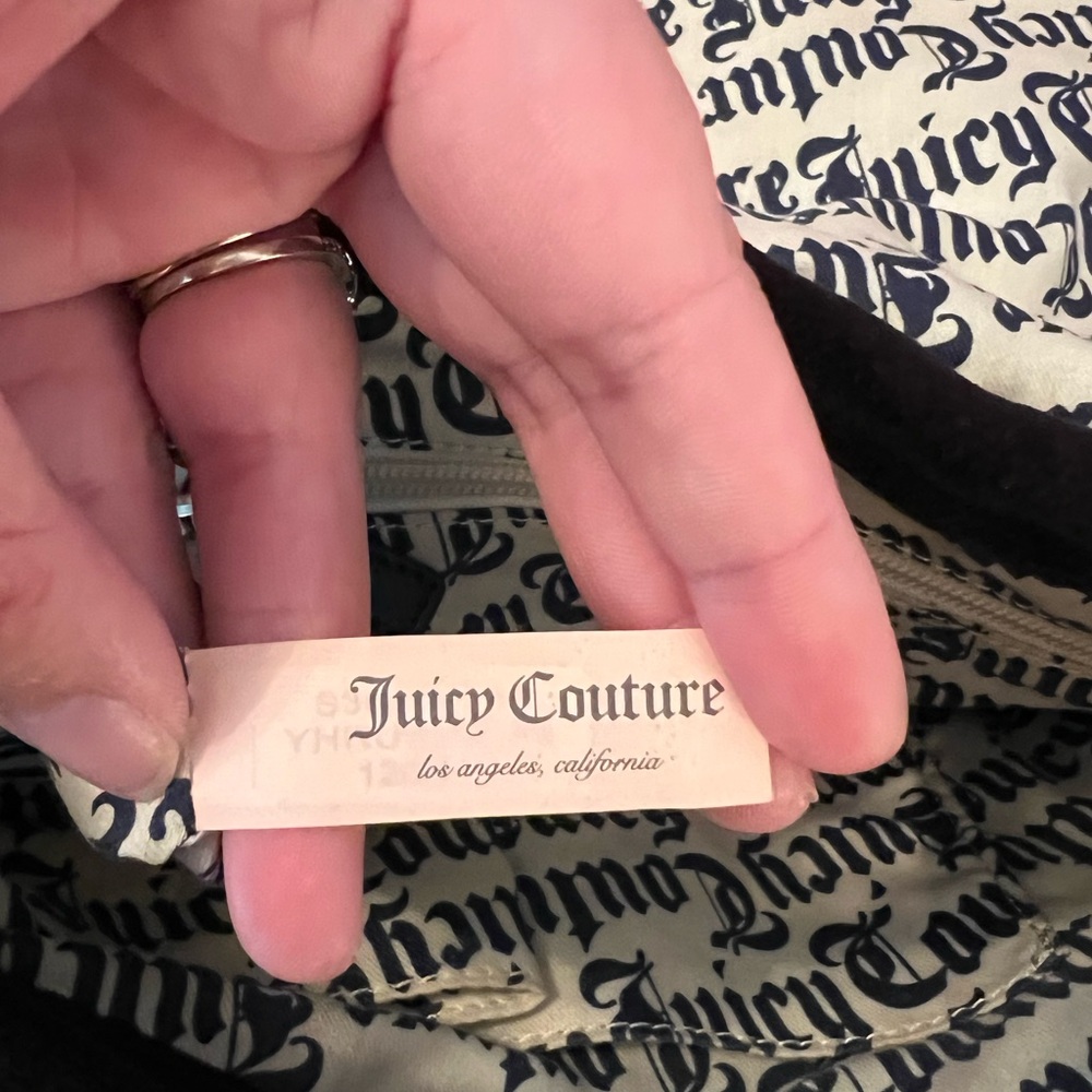 Juicy Couture Y2K Vintage Black Floral Shoulder Bag - Picture 6 of 14